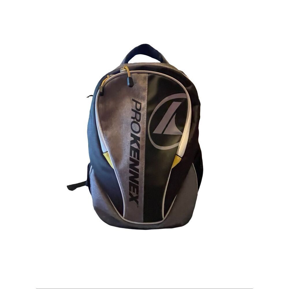 ProKennex Mens Gray Black White Tennis Pickleball Bag Kinetic Backpack 18"